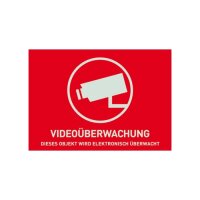 ABUS AU1321 Warnaufkleber Videoüberwachung (ohne ABUS Logo) 74x52,5 mm