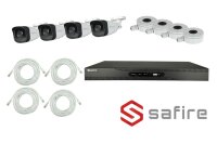 Safire Videoüberwachungsset 4K 4MP IP POE 4xTube...
